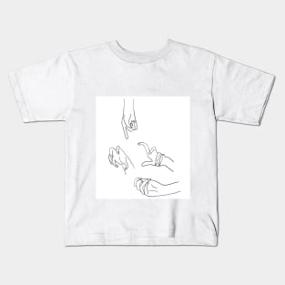 Wobbly Hands Contour Kids T-Shirt